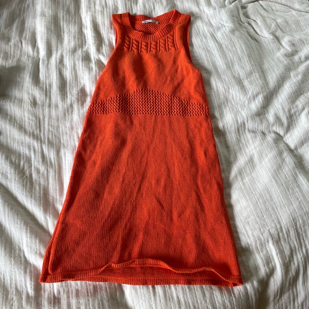 Orange cloth zara dress